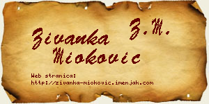 Živanka Mioković vizit kartica